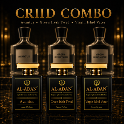 AL-ADAN Criid Combo - Avantus, Green Iresh & Virgin Islnd Vater | Inspired Perfumes