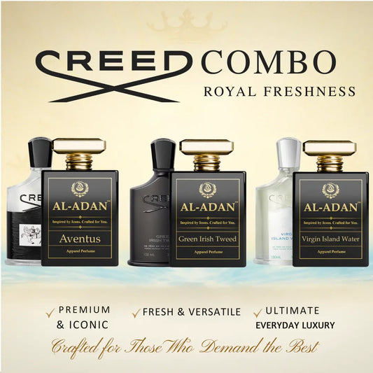 Creed Combo - Royal Freshness - Aventus, Green Irish & Virgin Island Water