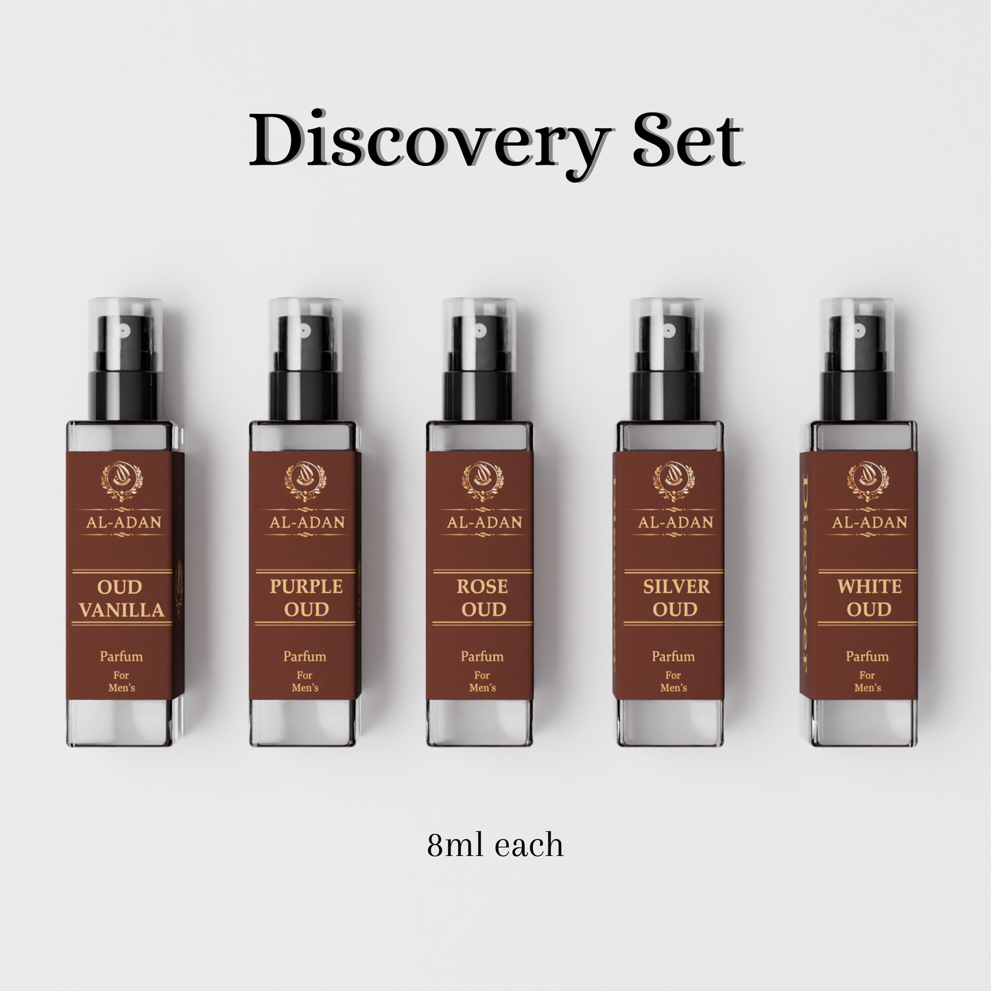 Discovery Set (Arabic Collection) | Set of 5 Light Oud's | Luxury Gift for Him | (8ml x 5) 40 ml