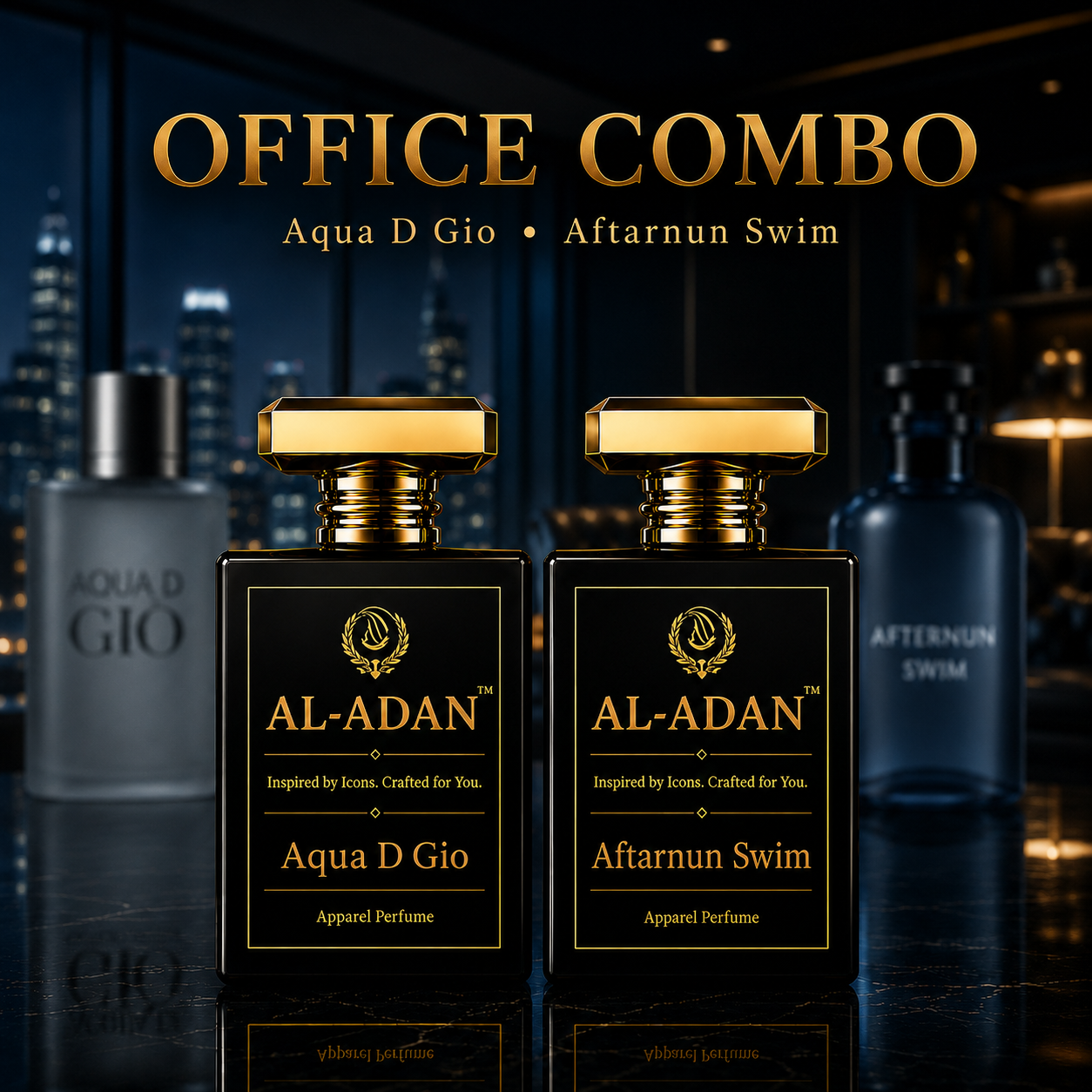 Office Combo - AL-ADAN Aqua D Gio & Aftarnun Swim | Inspired Perfumes