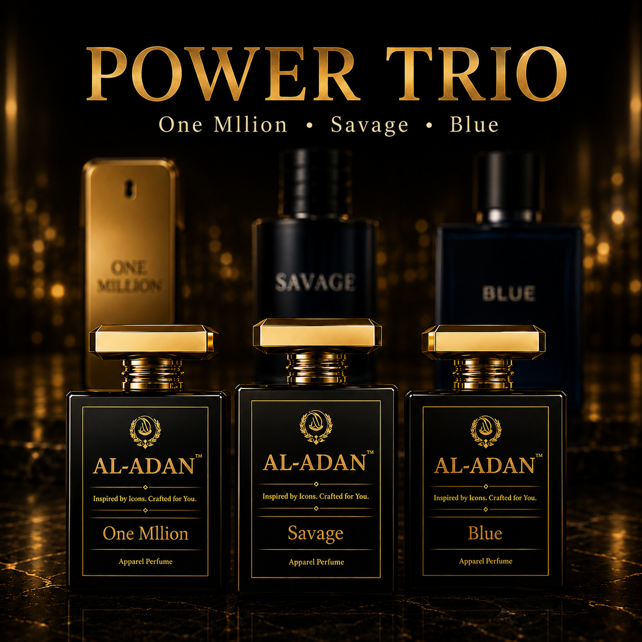 The Power Trio - AL-ADAN One Mllion, Savage & Blue | Inspired Perfumes